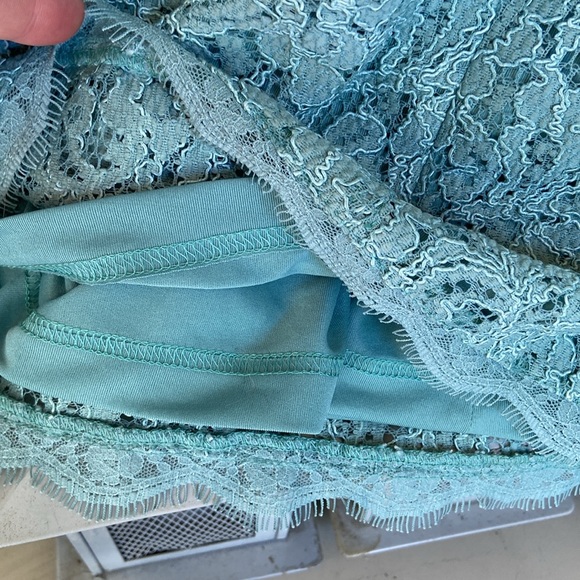 Adrianna Papell lace bridesmaid wedding guest dress size 6 small light blue - Picture 10 of 15